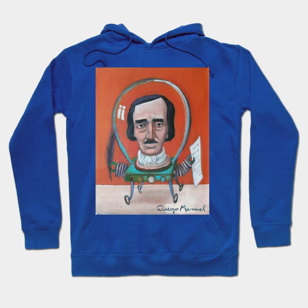 Edgard Allan Poe robot Hoodie by diegomanuel